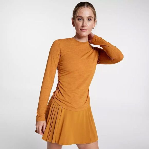 CALIA by Carrie Underwood Tops - CALIA Women's Tissue Texture Long Sleeve Golf Crew NEW Size XL Golden Warmth